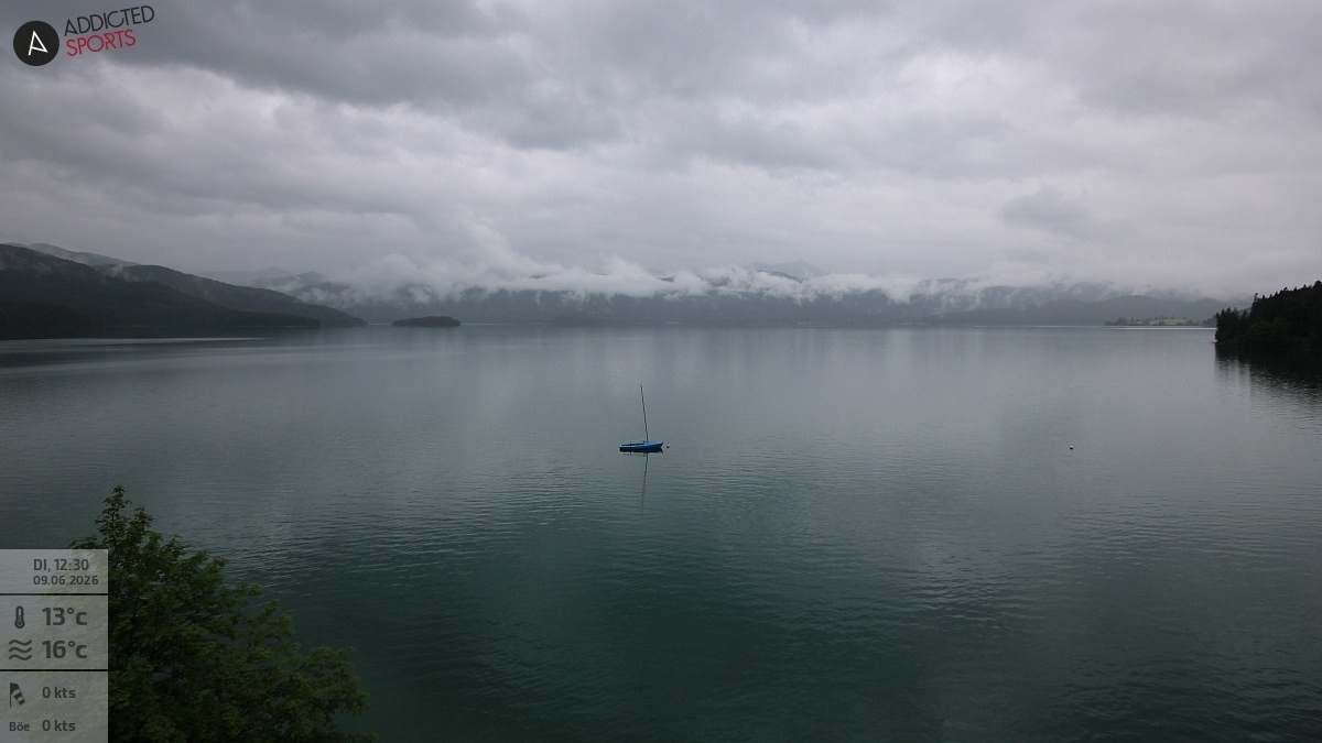 Archiv Foto Webcam Hotel Karwendelblick: Ausblick zum Walchensee
