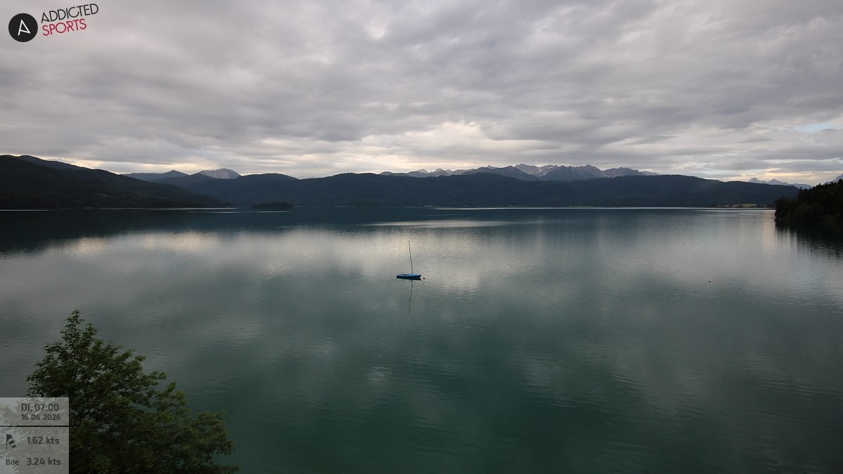 Archiv Foto Webcam Hotel Karwendelblick: Ausblick zum Walchensee
