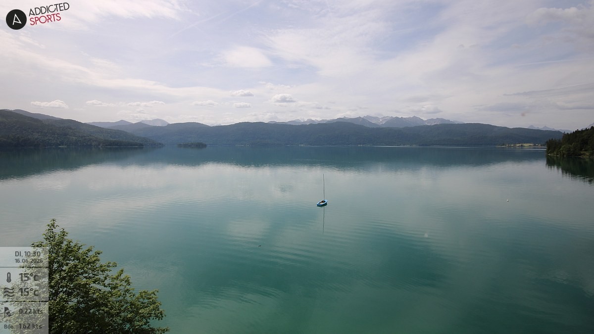Archiv Foto Webcam Hotel Karwendelblick: Ausblick zum Walchensee