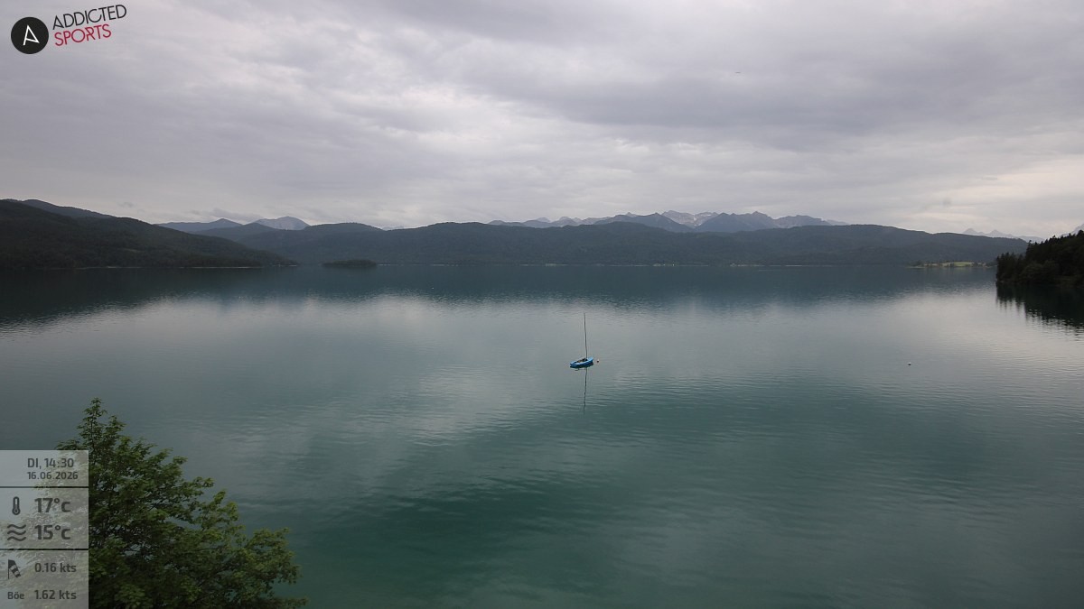 Archiv Foto Webcam Hotel Karwendelblick: Ausblick zum Walchensee