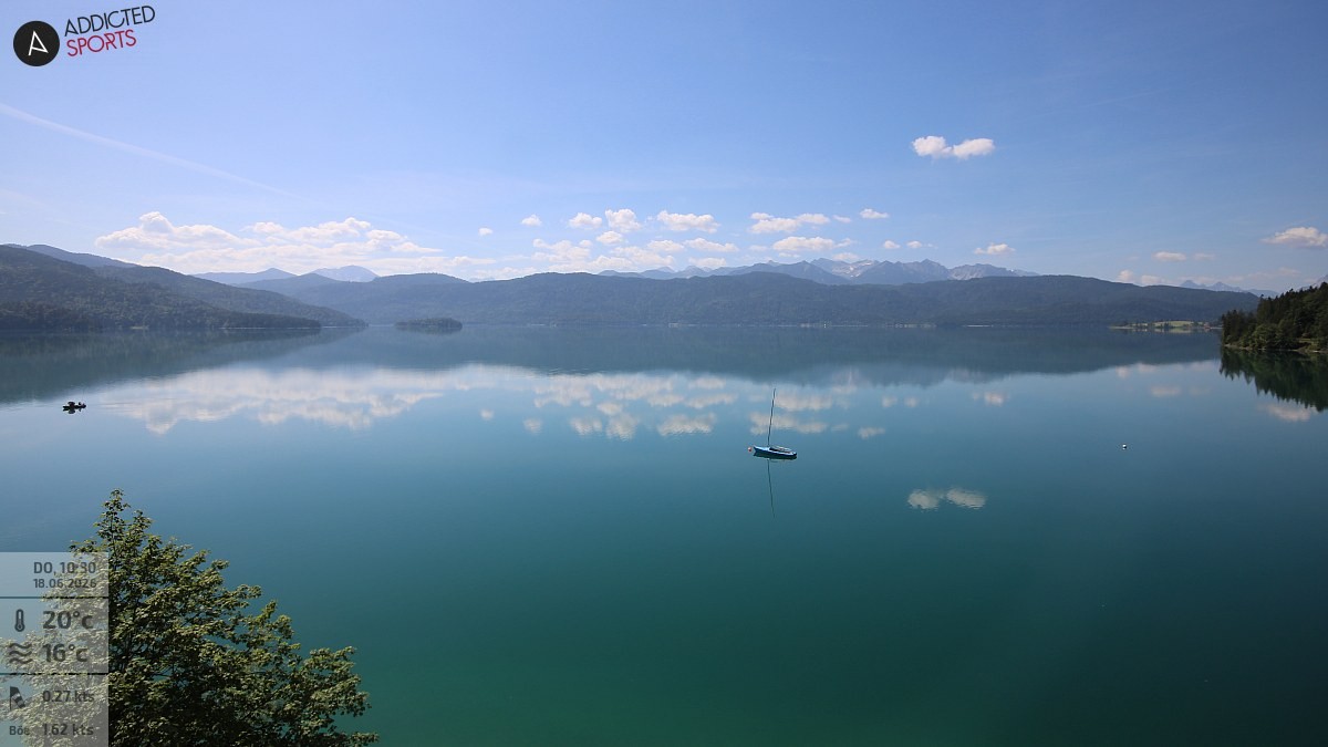 Archiv Foto Webcam Hotel Karwendelblick: Ausblick zum Walchensee