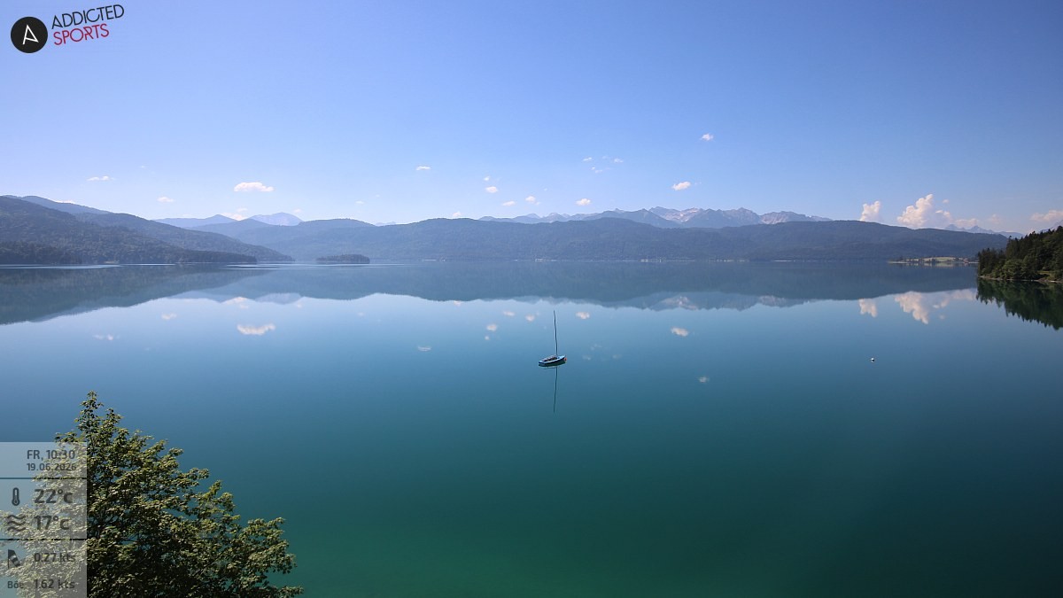 Archiv Foto Webcam Hotel Karwendelblick: Ausblick zum Walchensee