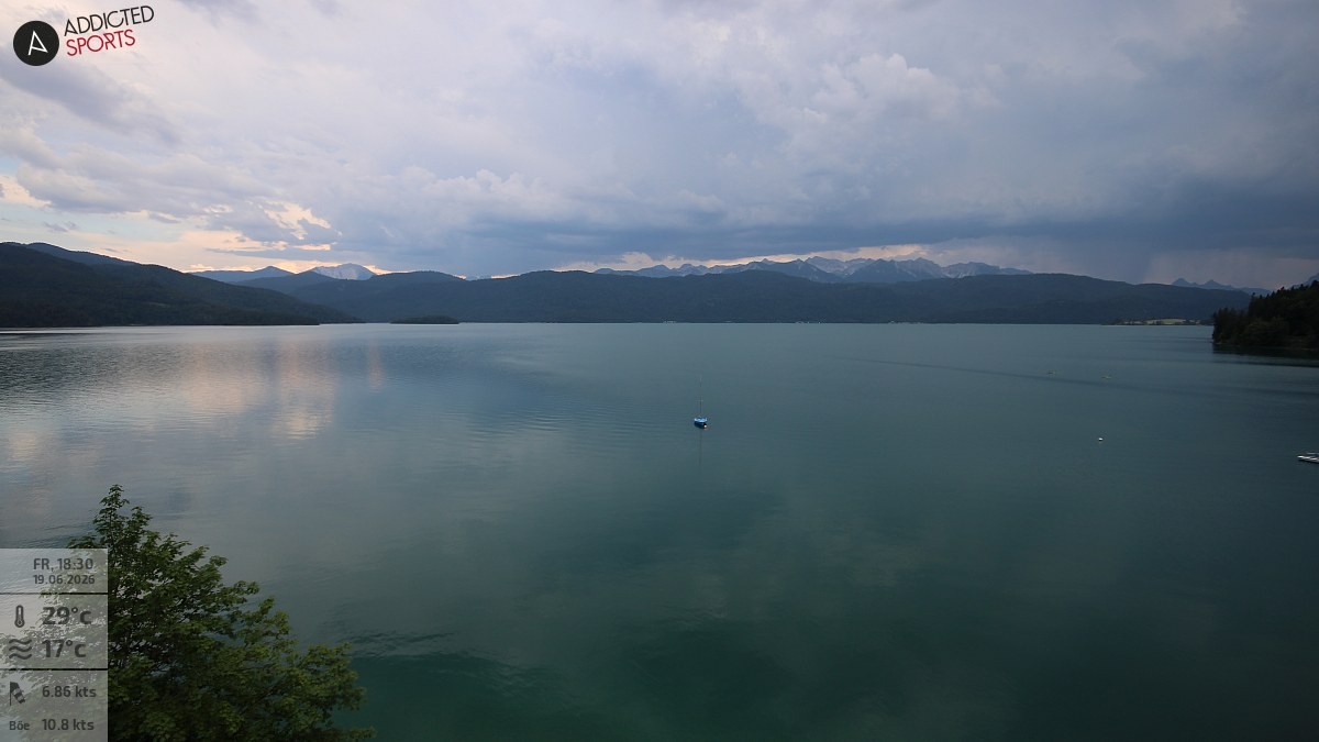 Archiv Foto Webcam Hotel Karwendelblick: Ausblick zum Walchensee