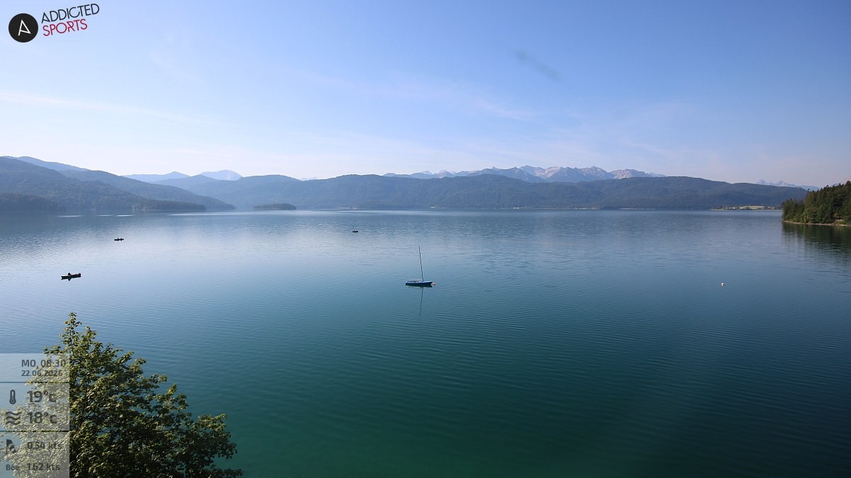 Archiv Foto Webcam Hotel Karwendelblick: Ausblick zum Walchensee