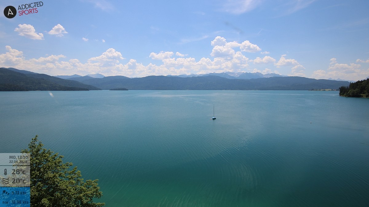 Archiv Foto Webcam Hotel Karwendelblick: Ausblick zum Walchensee