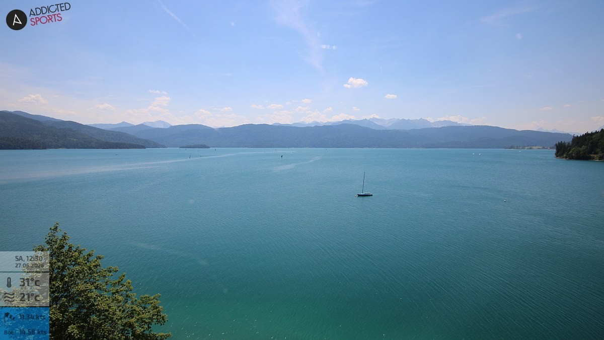 Archiv Foto Webcam Hotel Karwendelblick: Ausblick zum Walchensee