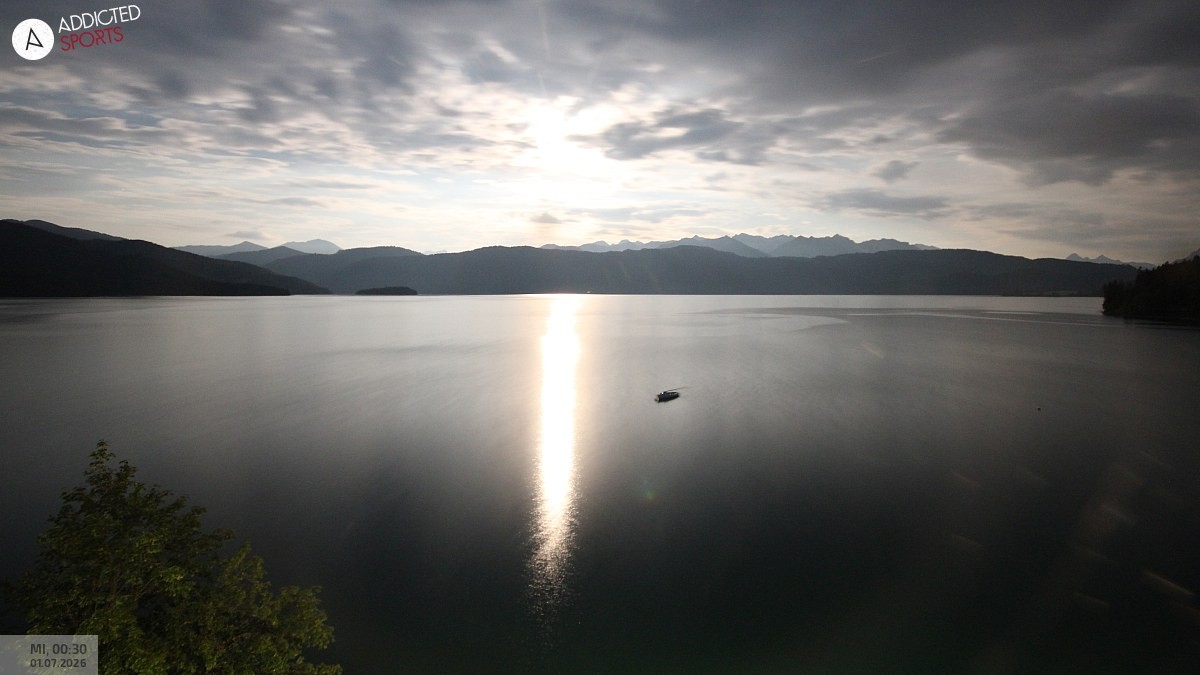 Archiv Foto Webcam Hotel Karwendelblick: Ausblick zum Walchensee