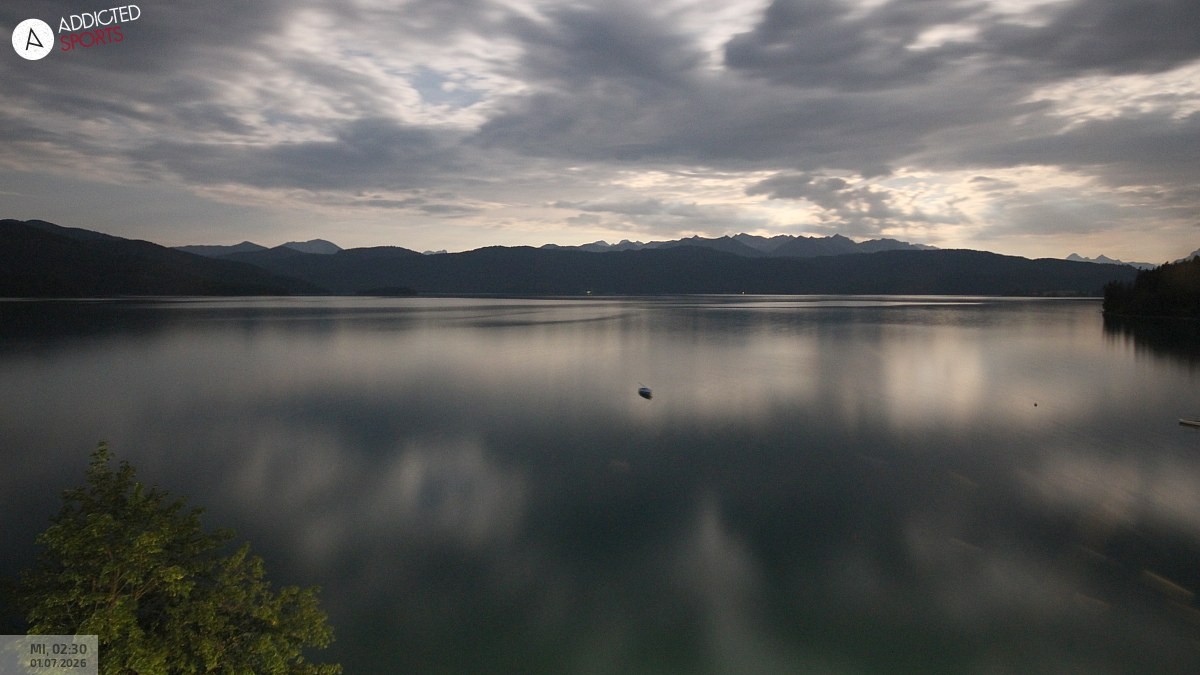 Archiv Foto Webcam Hotel Karwendelblick: Ausblick zum Walchensee
