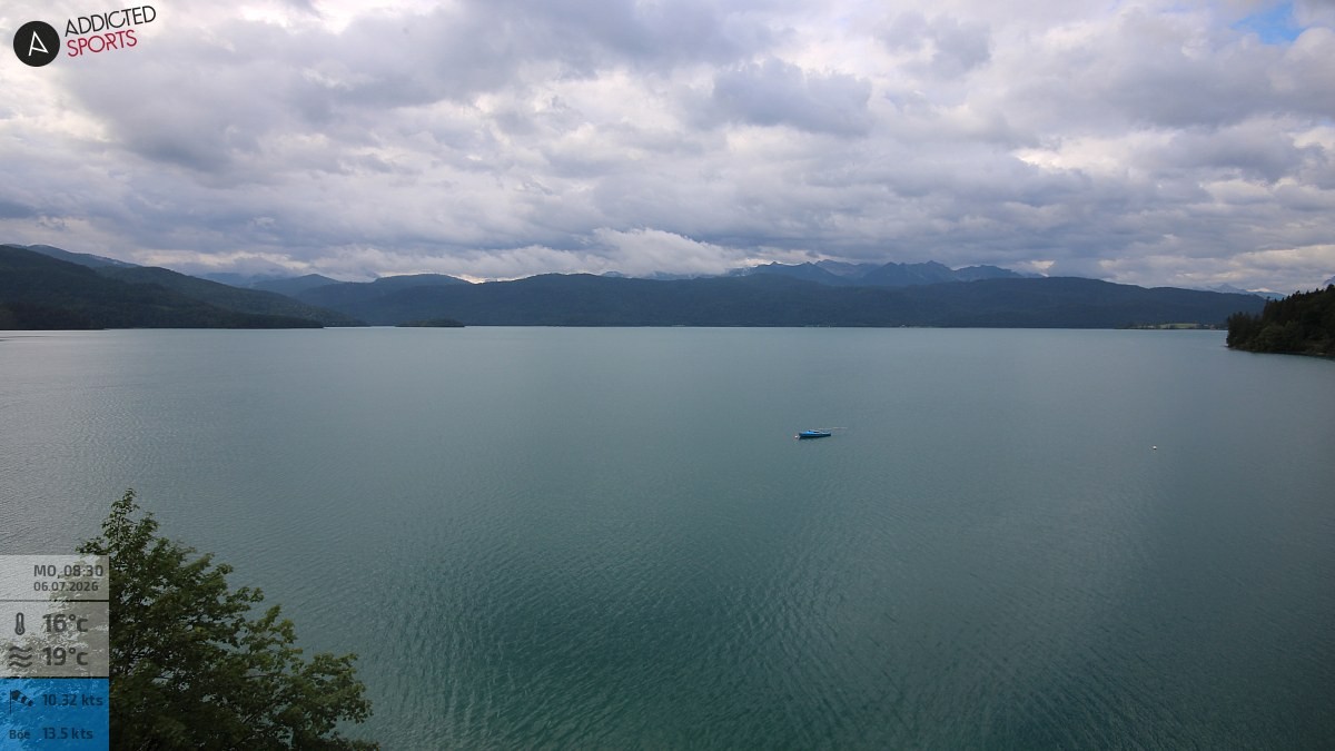 Archiv Foto Webcam Hotel Karwendelblick: Ausblick zum Walchensee