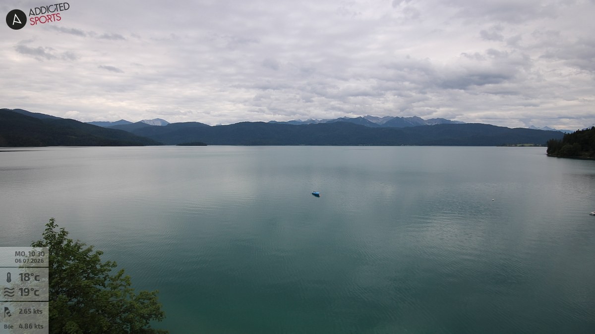 Archiv Foto Webcam Hotel Karwendelblick: Ausblick zum Walchensee