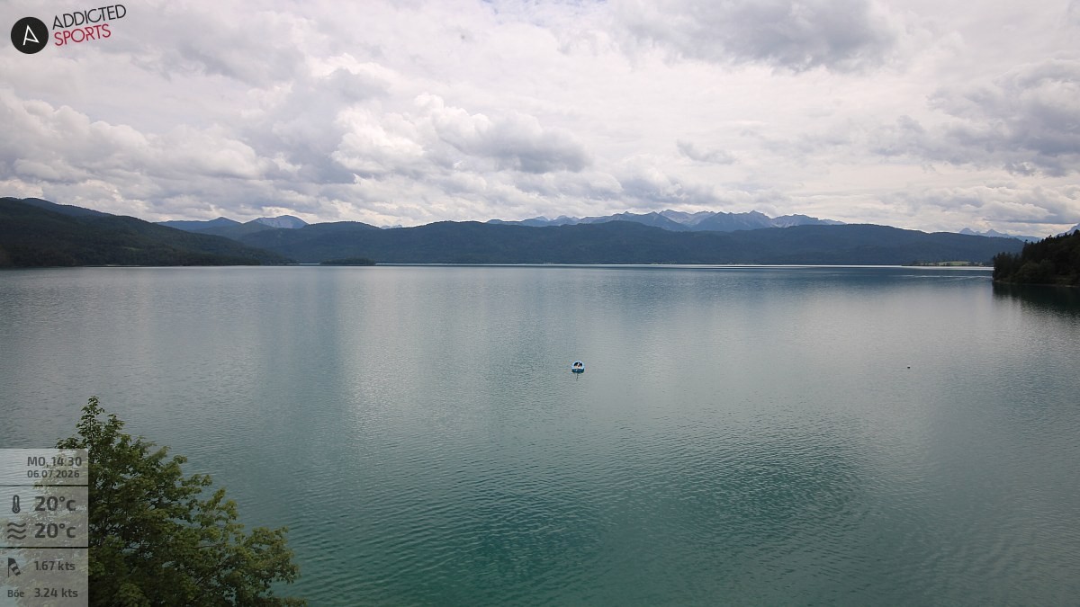 Archiv Foto Webcam Hotel Karwendelblick: Ausblick zum Walchensee