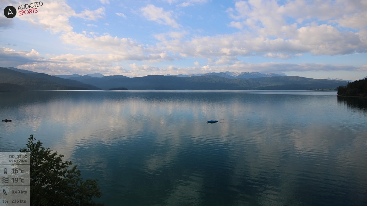 Archiv Foto Webcam Hotel Karwendelblick: Ausblick zum Walchensee