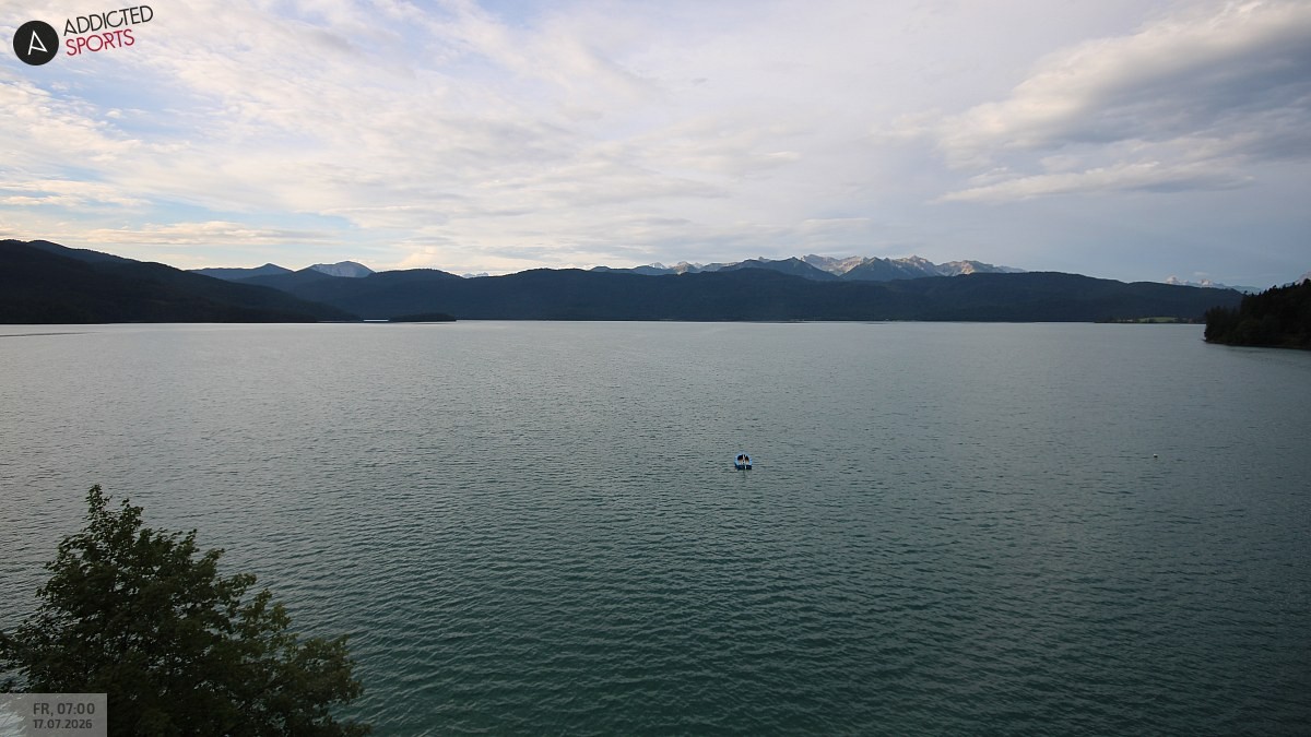 Archiv Foto Webcam Hotel Karwendelblick: Ausblick zum Walchensee