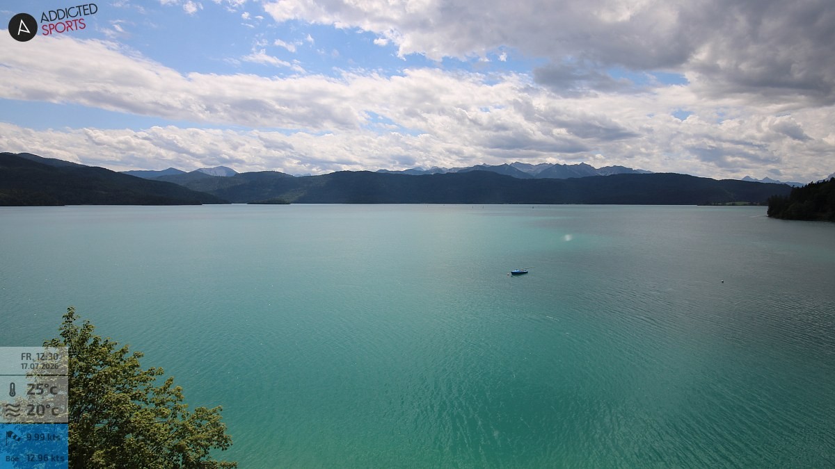 Archiv Foto Webcam Hotel Karwendelblick: Ausblick zum Walchensee
