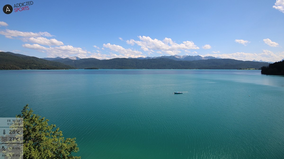 Archiv Foto Webcam Hotel Karwendelblick: Ausblick zum Walchensee