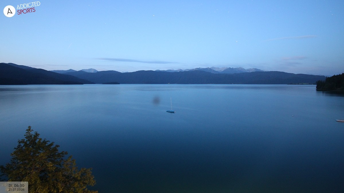 Archiv Foto Webcam Hotel Karwendelblick: Ausblick zum Walchensee