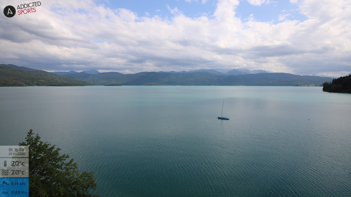 Archiv Foto Webcam Hotel Karwendelblick: Ausblick zum Walchensee