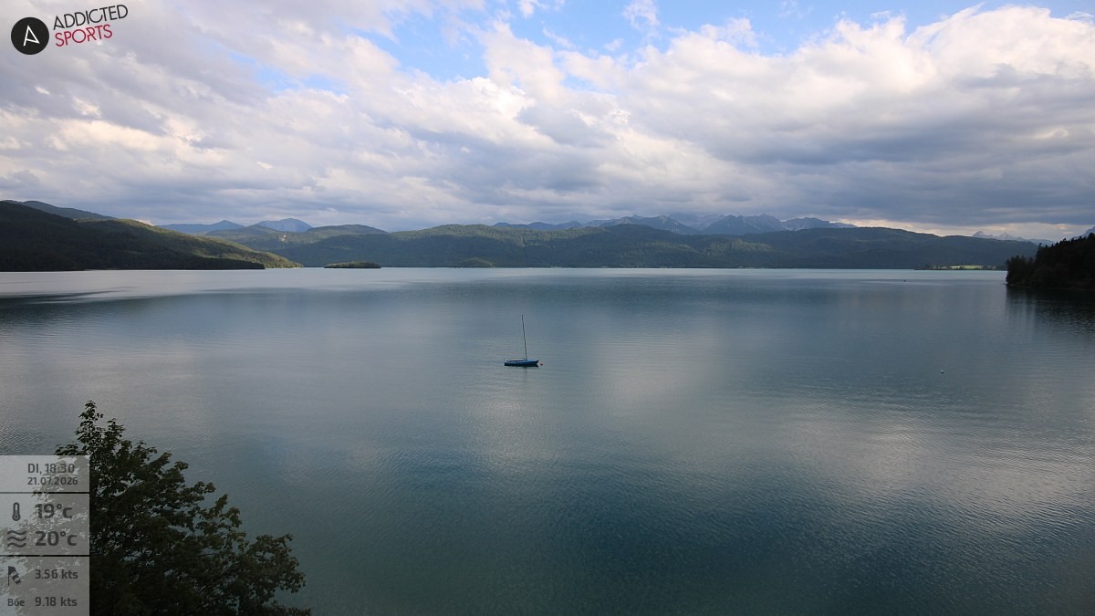 Archiv Foto Webcam Hotel Karwendelblick: Ausblick zum Walchensee