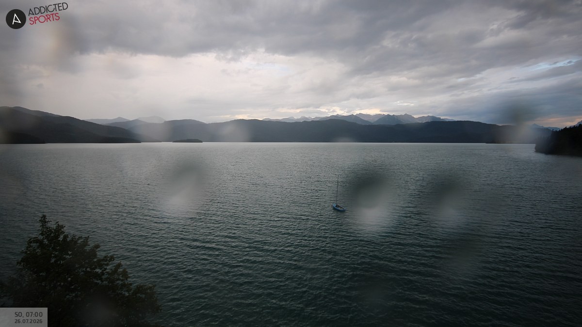 Archiv Foto Webcam Hotel Karwendelblick: Ausblick zum Walchensee