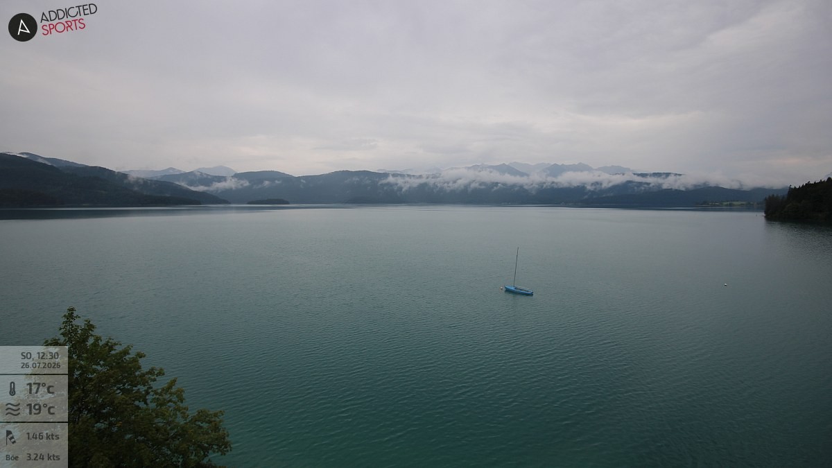Archiv Foto Webcam Hotel Karwendelblick: Ausblick zum Walchensee