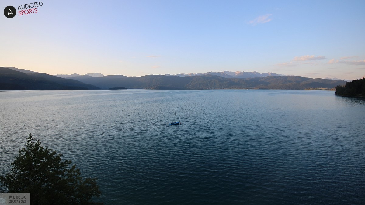 Archiv Foto Webcam Hotel Karwendelblick: Ausblick zum Walchensee