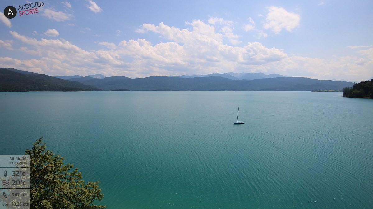Archiv Foto Webcam Hotel Karwendelblick: Ausblick zum Walchensee