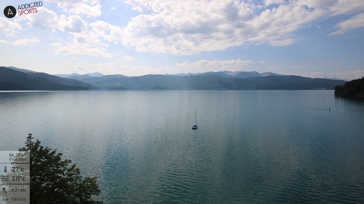 Archiv Foto Webcam Hotel Karwendelblick: Ausblick zum Walchensee