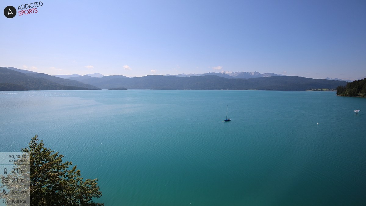 Archiv Foto Webcam Hotel Karwendelblick: Ausblick zum Walchensee