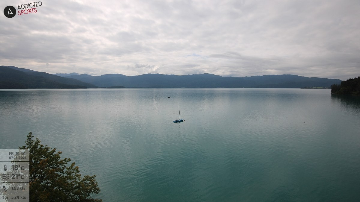 Archiv Foto Webcam Hotel Karwendelblick: Ausblick zum Walchensee