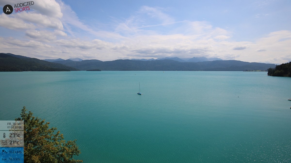 Archiv Foto Webcam Hotel Karwendelblick: Ausblick zum Walchensee