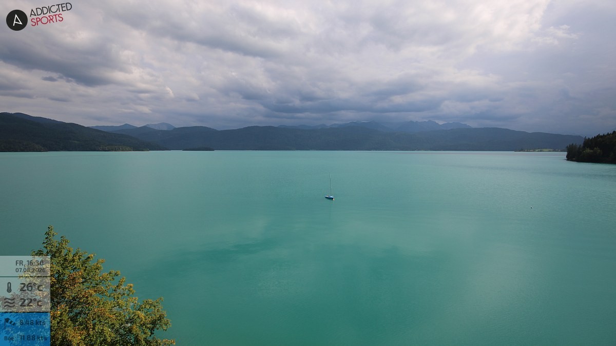 Archiv Foto Webcam Hotel Karwendelblick: Ausblick zum Walchensee