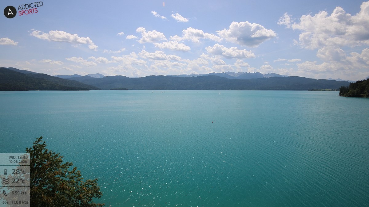 Archiv Foto Webcam Hotel Karwendelblick: Ausblick zum Walchensee