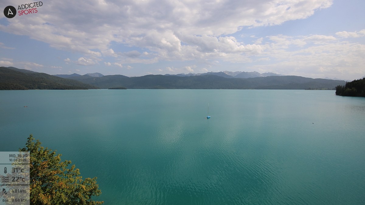 Archiv Foto Webcam Hotel Karwendelblick: Ausblick zum Walchensee
