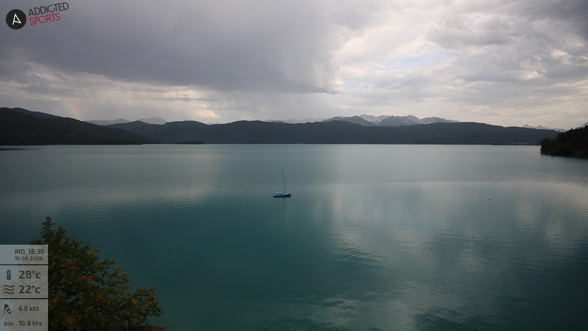 Archiv Foto Webcam Hotel Karwendelblick: Ausblick zum Walchensee