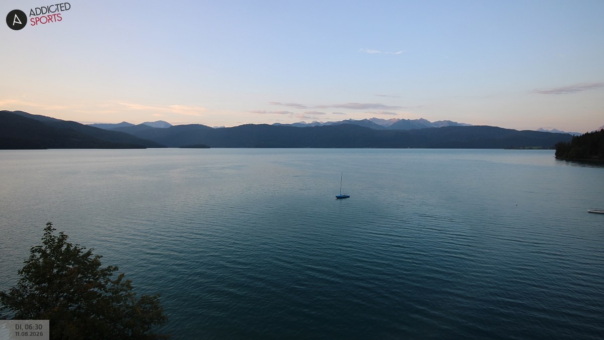 Archiv Foto Webcam Hotel Karwendelblick: Ausblick zum Walchensee