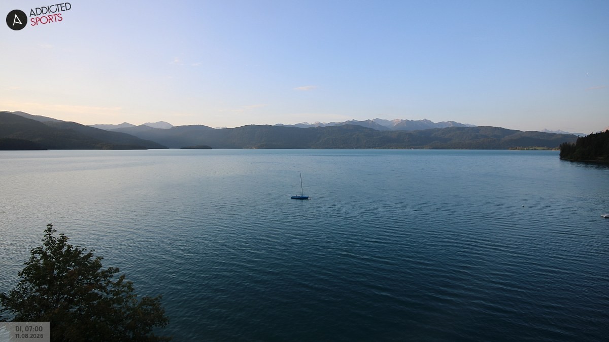 Archiv Foto Webcam Hotel Karwendelblick: Ausblick zum Walchensee