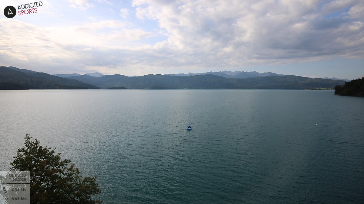 Archiv Foto Webcam Hotel Karwendelblick: Ausblick zum Walchensee