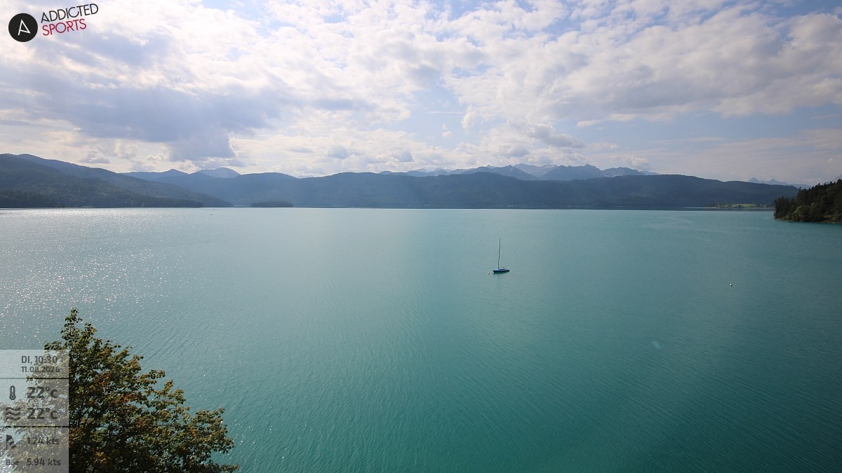 Archiv Foto Webcam Hotel Karwendelblick: Ausblick zum Walchensee