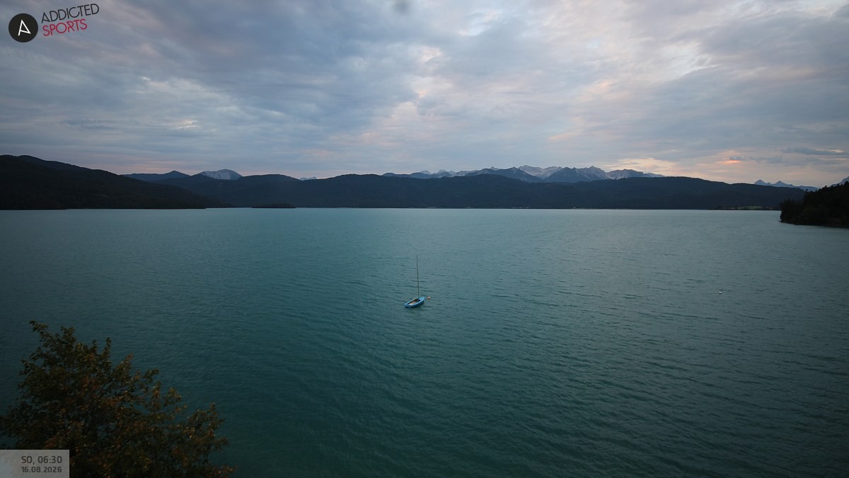Archiv Foto Webcam Hotel Karwendelblick: Ausblick zum Walchensee