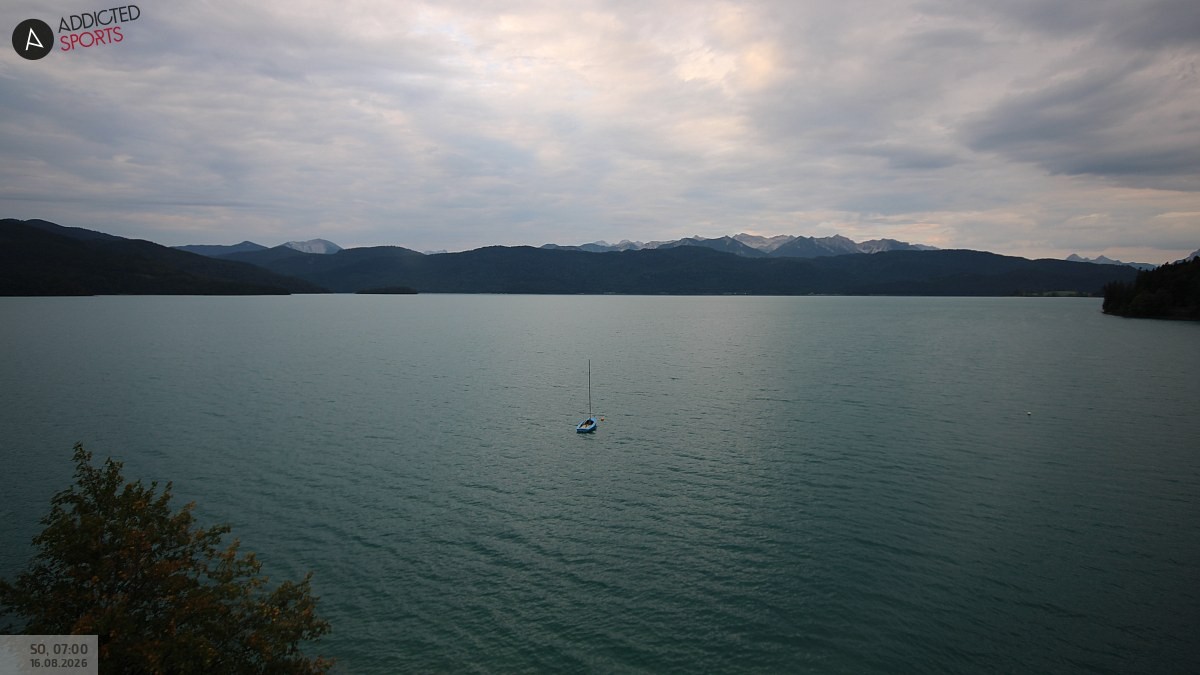 Archiv Foto Webcam Hotel Karwendelblick: Ausblick zum Walchensee
