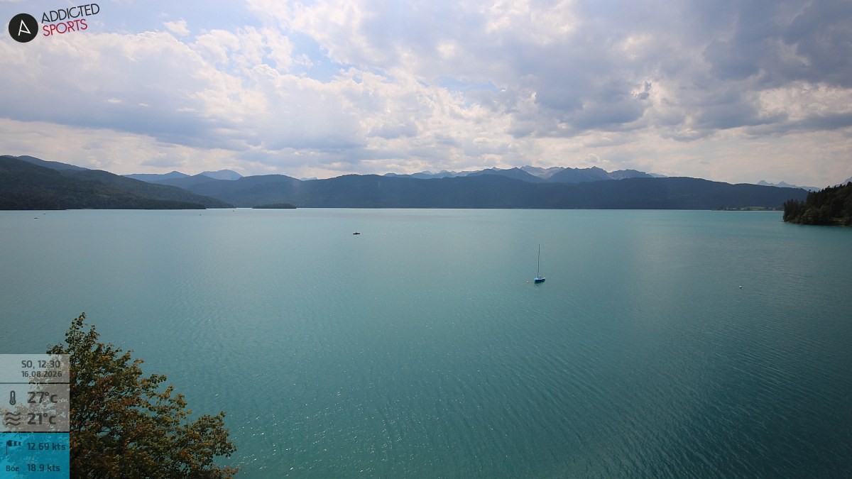 Archiv Foto Webcam Hotel Karwendelblick: Ausblick zum Walchensee