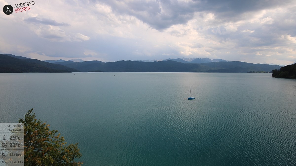 Archiv Foto Webcam Hotel Karwendelblick: Ausblick zum Walchensee