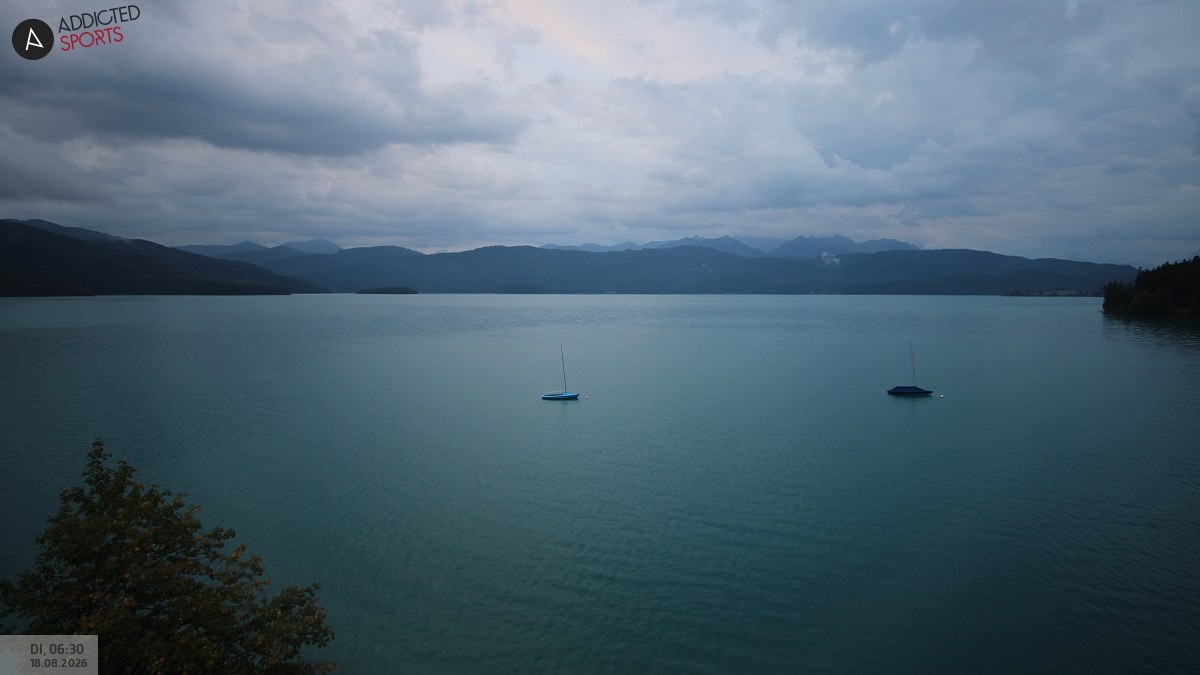 Archiv Foto Webcam Hotel Karwendelblick: Ausblick zum Walchensee