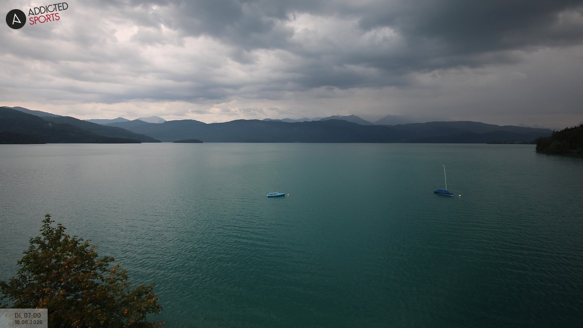 Archiv Foto Webcam Hotel Karwendelblick: Ausblick zum Walchensee