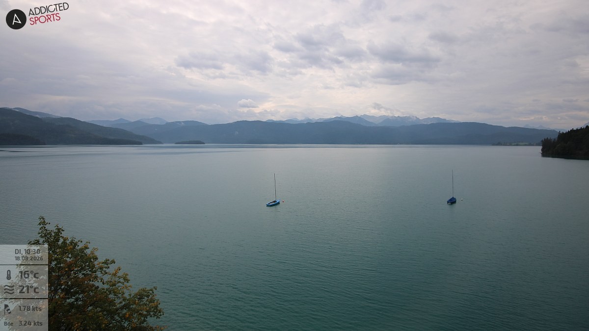 Archiv Foto Webcam Hotel Karwendelblick: Ausblick zum Walchensee
