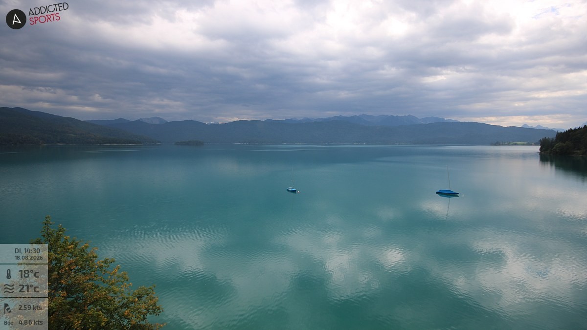 Archiv Foto Webcam Hotel Karwendelblick: Ausblick zum Walchensee