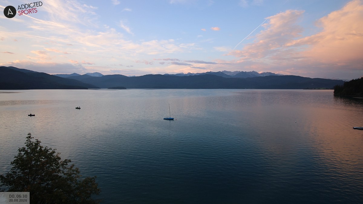 Archiv Foto Webcam Hotel Karwendelblick: Ausblick zum Walchensee