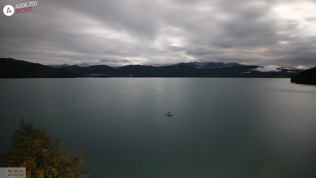 Archived image Webcam Lake Walchensee: View Hotel Karwendelblick