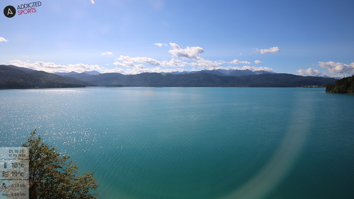 Archiv Foto Webcam Hotel Karwendelblick: Ausblick zum Walchensee
