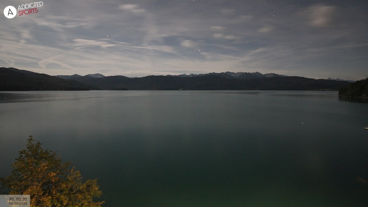 Archiv Foto Webcam Hotel Karwendelblick: Ausblick zum Walchensee